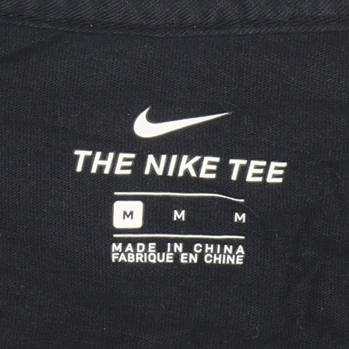 Nike Men's Black Long Sleeve T-Shirt, Size M