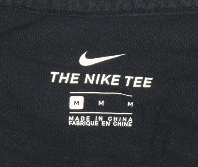 Nike Men's Black Long Sleeve T-Shirt, Size M