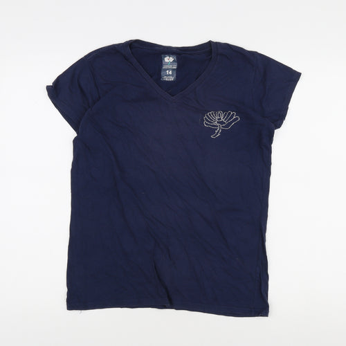 Yorkshire CCC Women's Blue V-Neck T-Shirt
