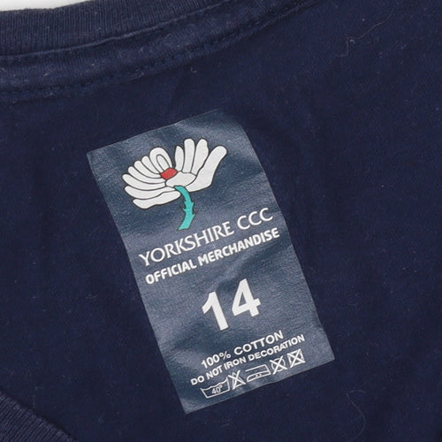 Yorkshire CCC Women's Blue V-Neck T-Shirt