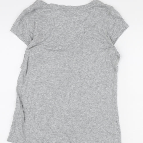 Jigsaw Women's Grey Scoop Neck T-Shirt Size S