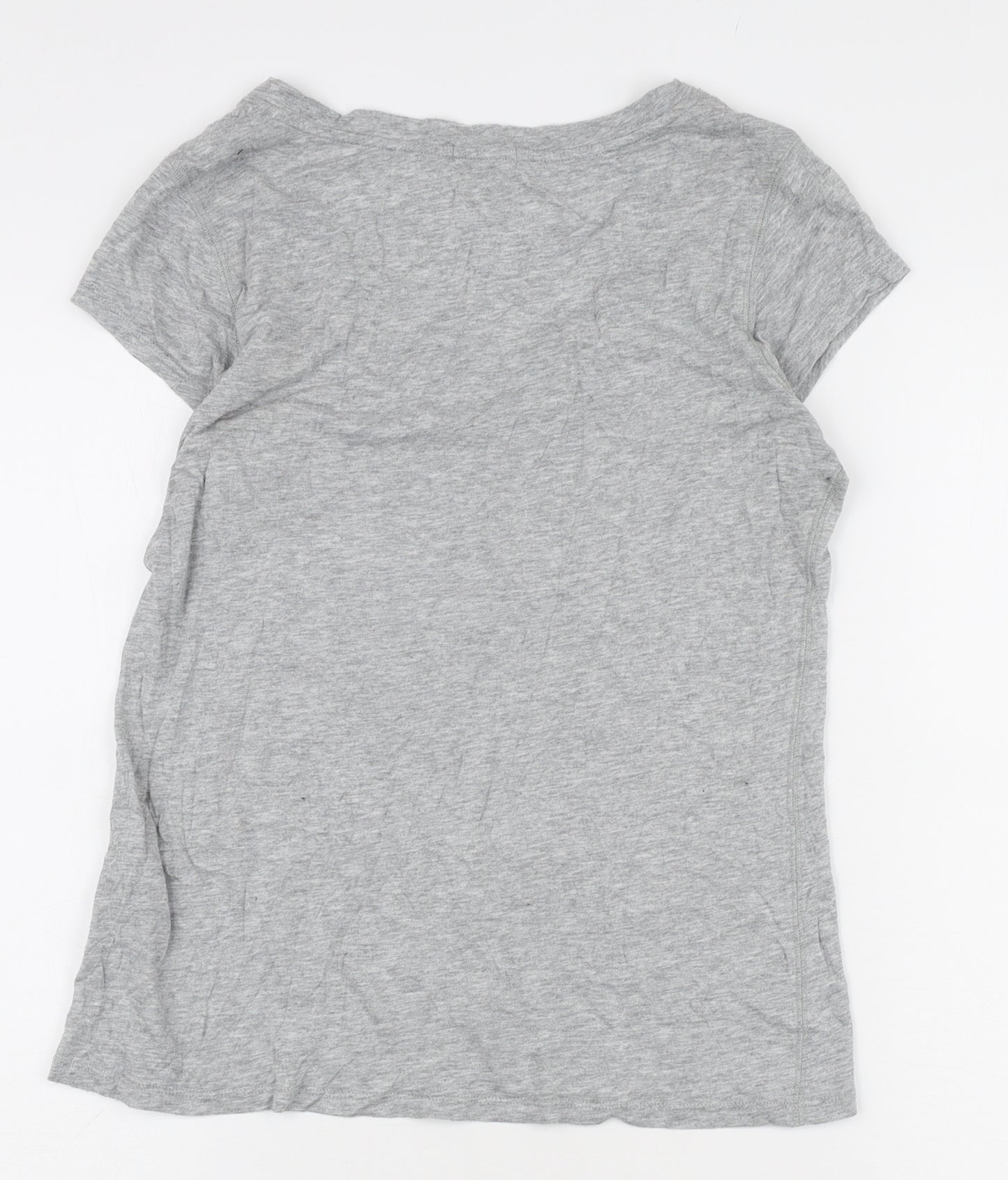 Jigsaw Women's Grey Scoop Neck T-Shirt Size S