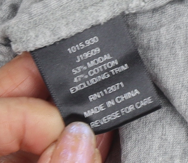 Jigsaw Women's Grey Scoop Neck T-Shirt Size S