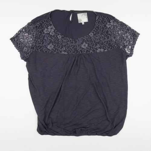 RJR John Rocha Black Lace Accent Blouse Size 18