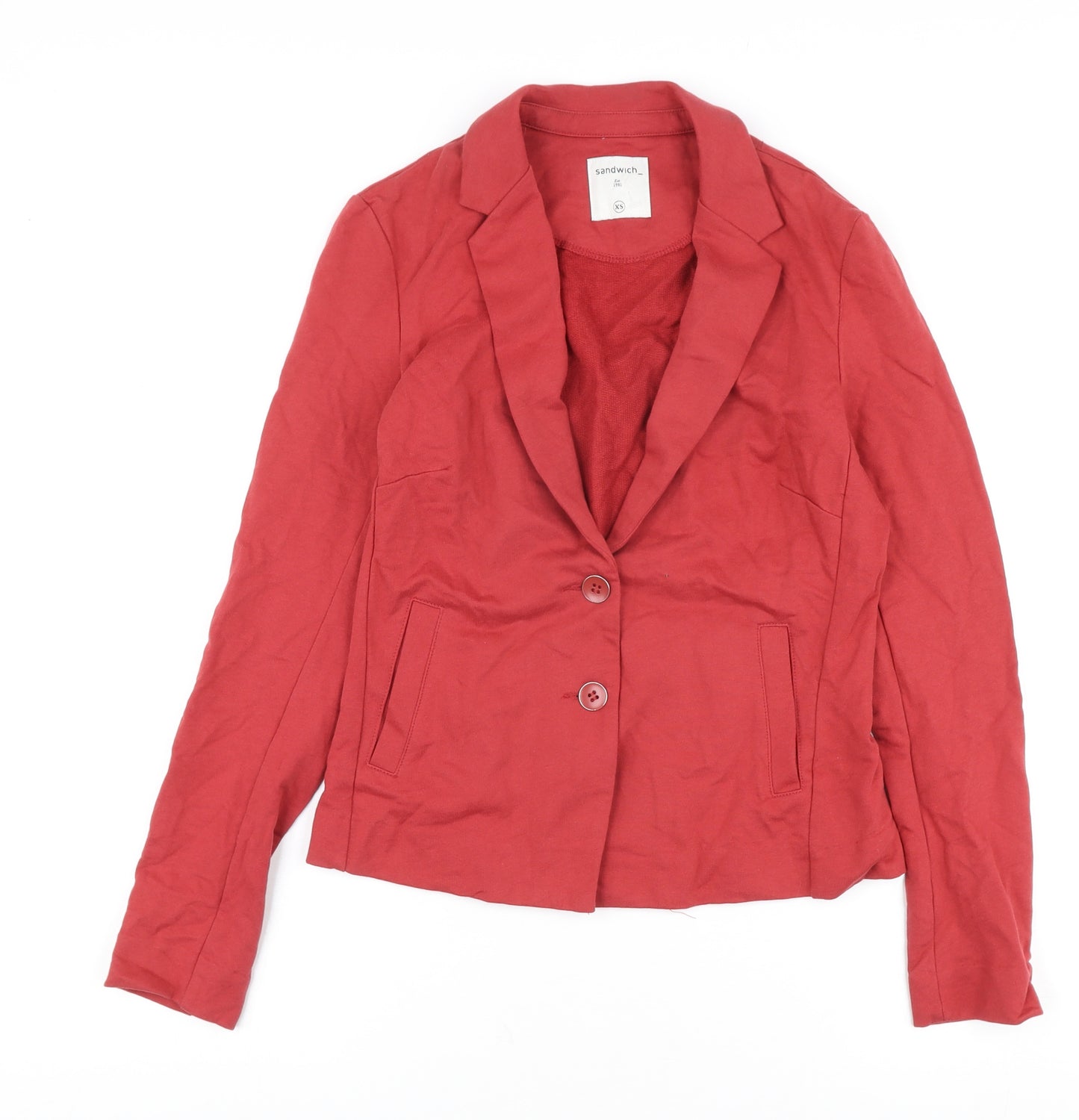 Sandwich Women's Red Blazer XS, Cotton, Classic Style