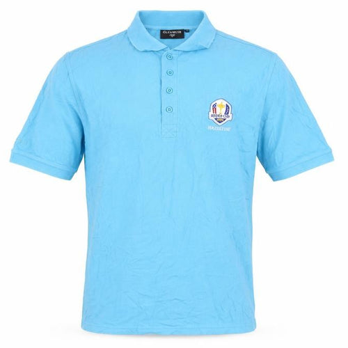 Glenmuir Men's Blue Polo Shirt Medium Short Sleeve Cotton