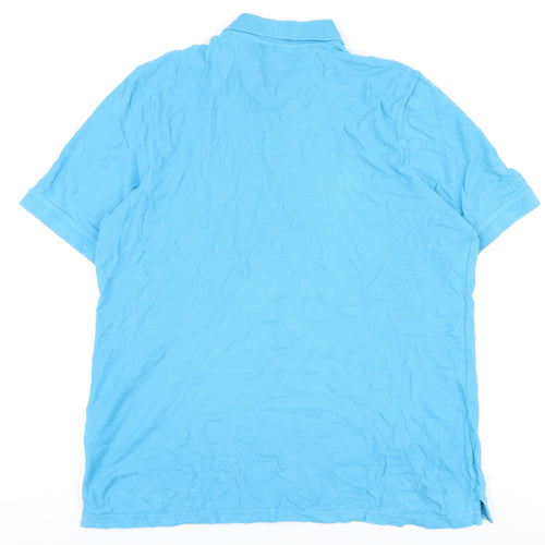 Glenmuir Men's Blue Polo Shirt Medium Short Sleeve Cotton
