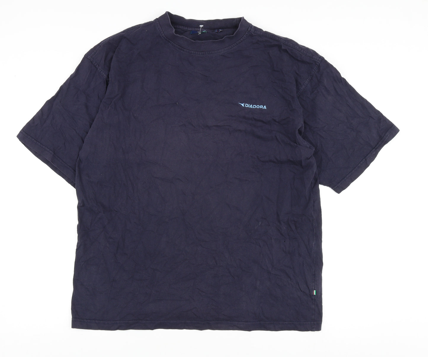 Diadora Men's Blue Crew Neck L T-Shirt