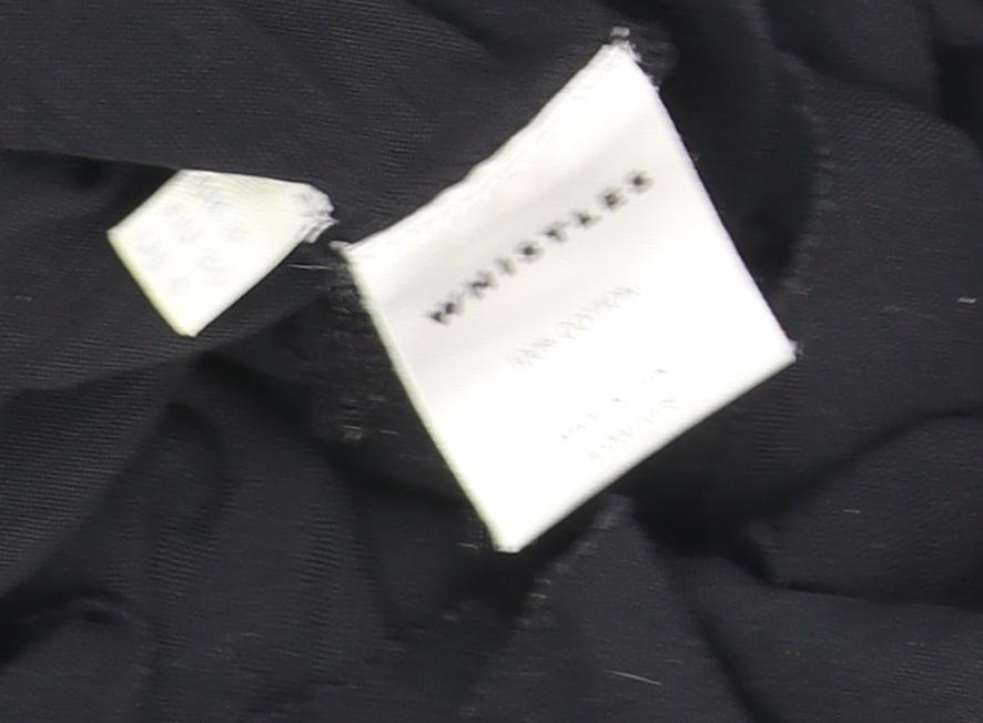 Whistles Women's Black Ruffle T-Shirt L