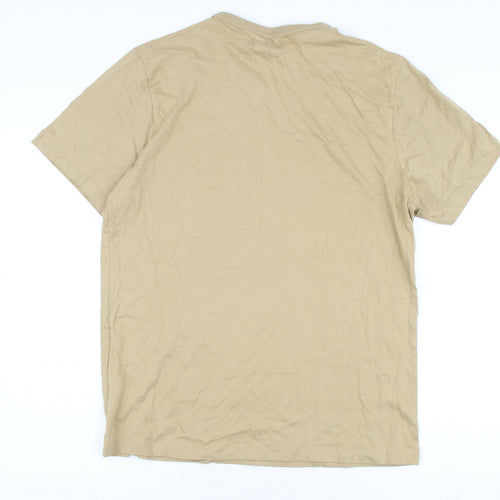 Topman Men's Beige Crew Neck S T-Shirt