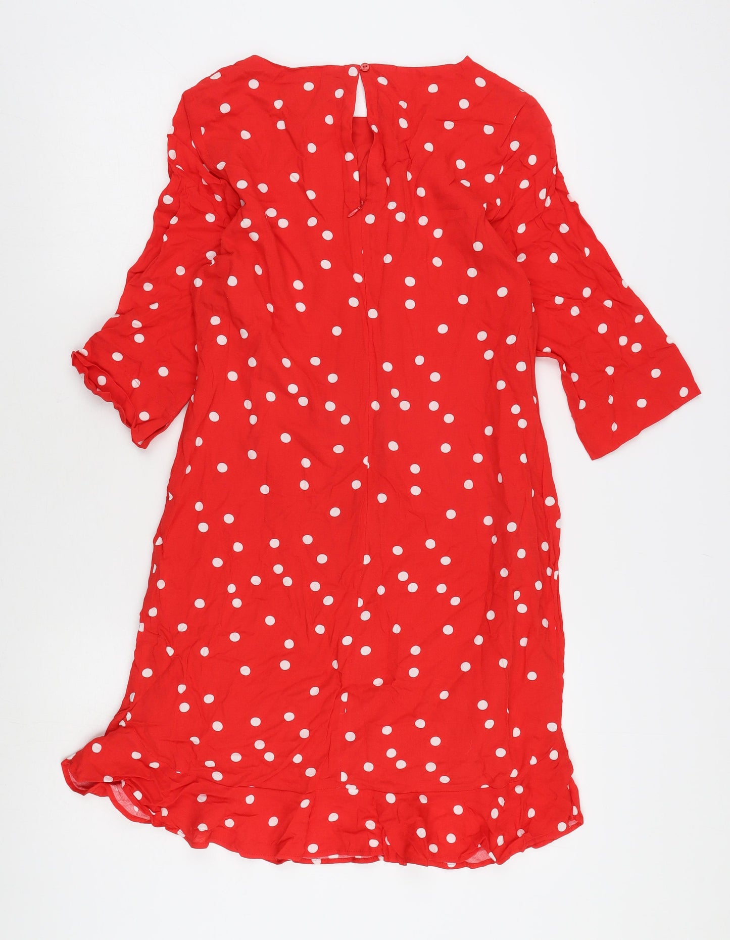 Sosandar Women's Red Polka Dot Shift Dress Size 10