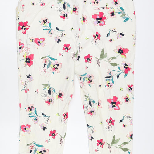Monsoon Women's Floral Cropped Trousers Size 20