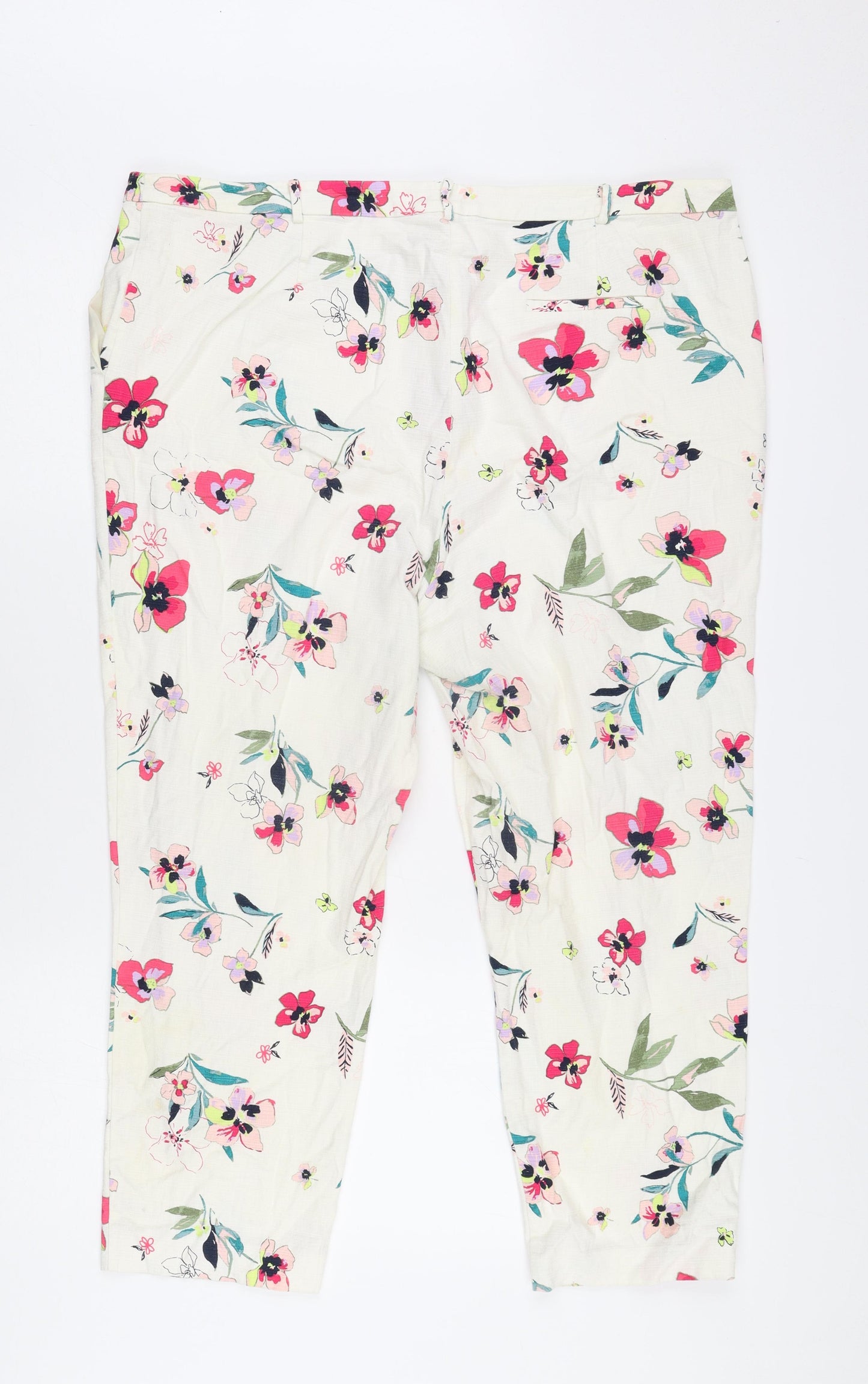 Monsoon Women's Floral Cropped Trousers Size 20