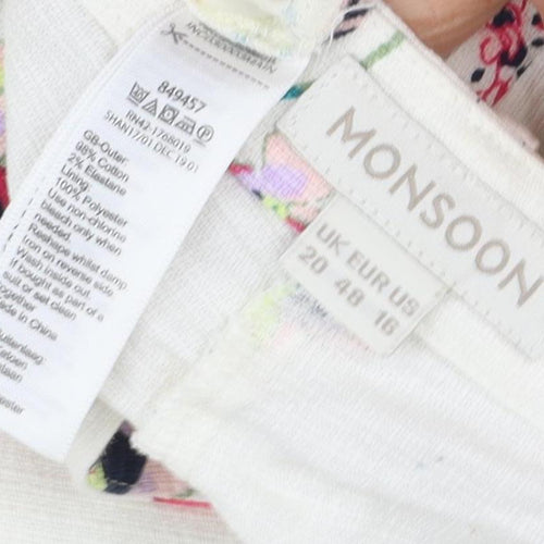 Monsoon Women's Floral Cropped Trousers Size 20