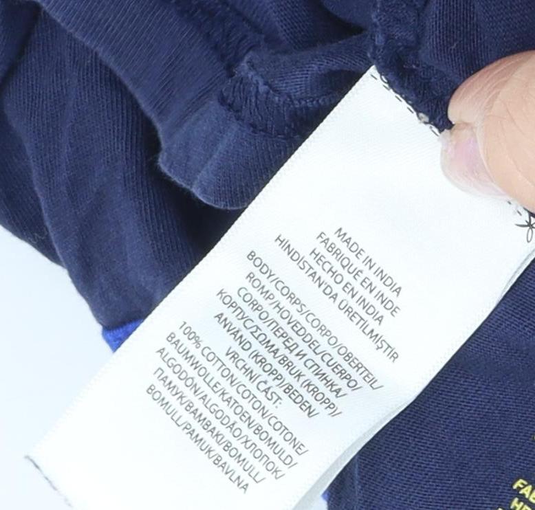 Ralph Lauren Boys Blue T-Shirt 10 Years Logo Casual