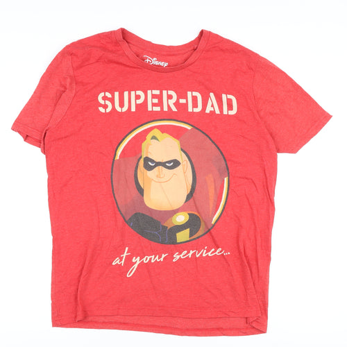Disney Men's Red The Incredibles T-Shirt, Large