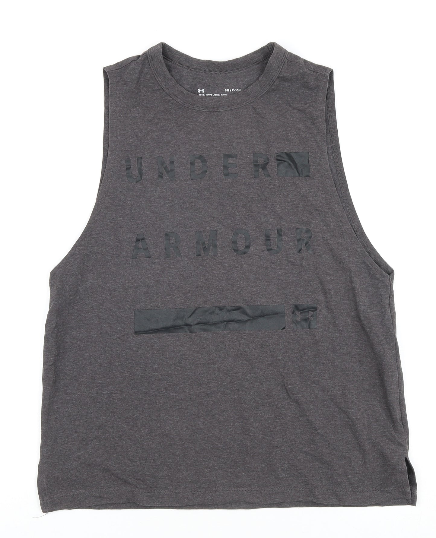 Under Armour Men's Grey Sleeveless T-Shirt Small