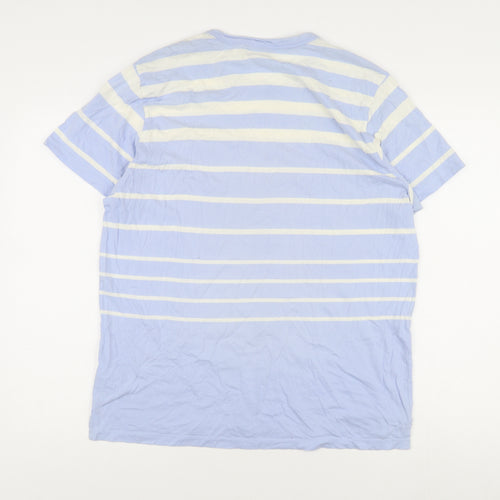 Paul Smith Men's Blue Striped Cotton T-Shirt L