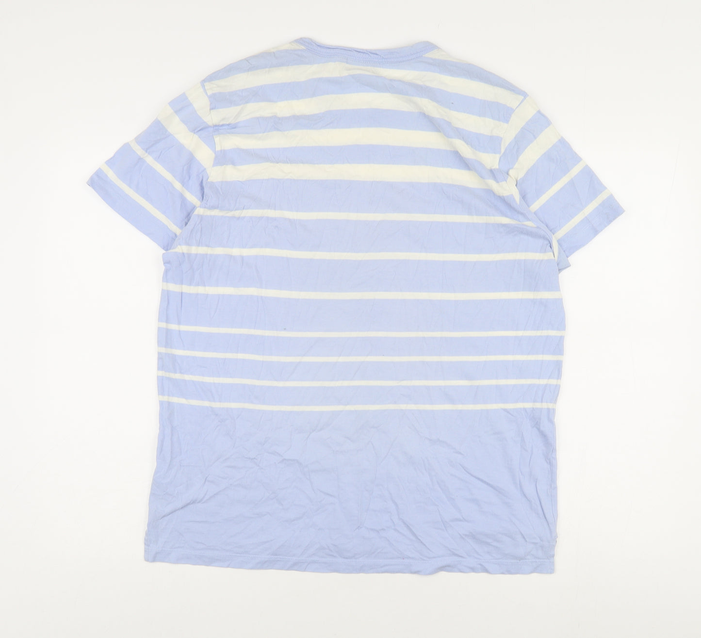 Paul Smith Men's Blue Striped Cotton T-Shirt L