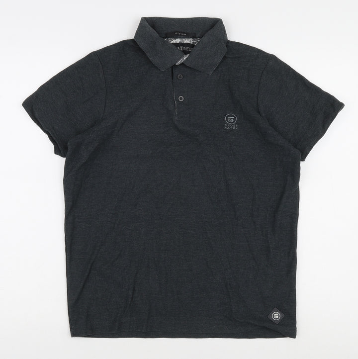 Crosshatch Men's Grey Polo M Short Sleeve
