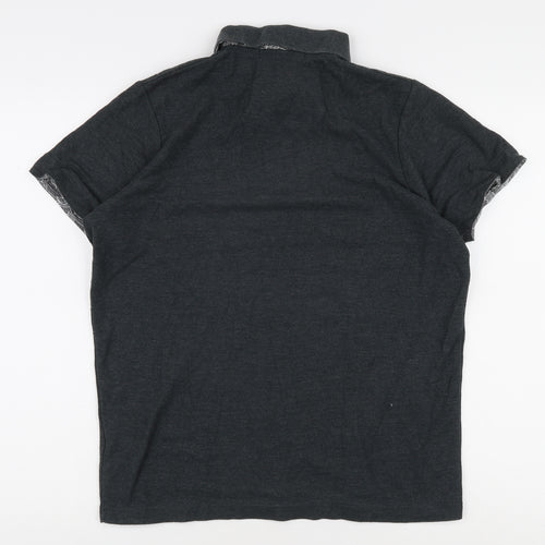 Crosshatch Men's Grey Polo M Short Sleeve
