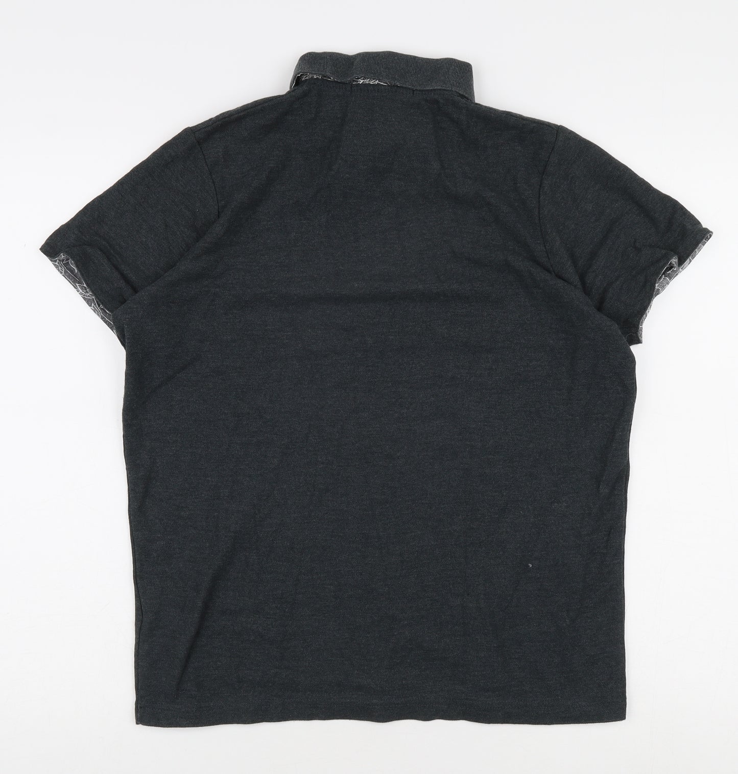 Crosshatch Men's Grey Polo M Short Sleeve