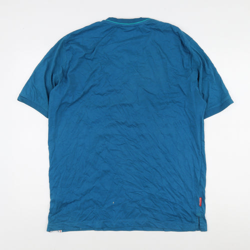 Slazenger Men's Blue V-Neck T-Shirt Size L