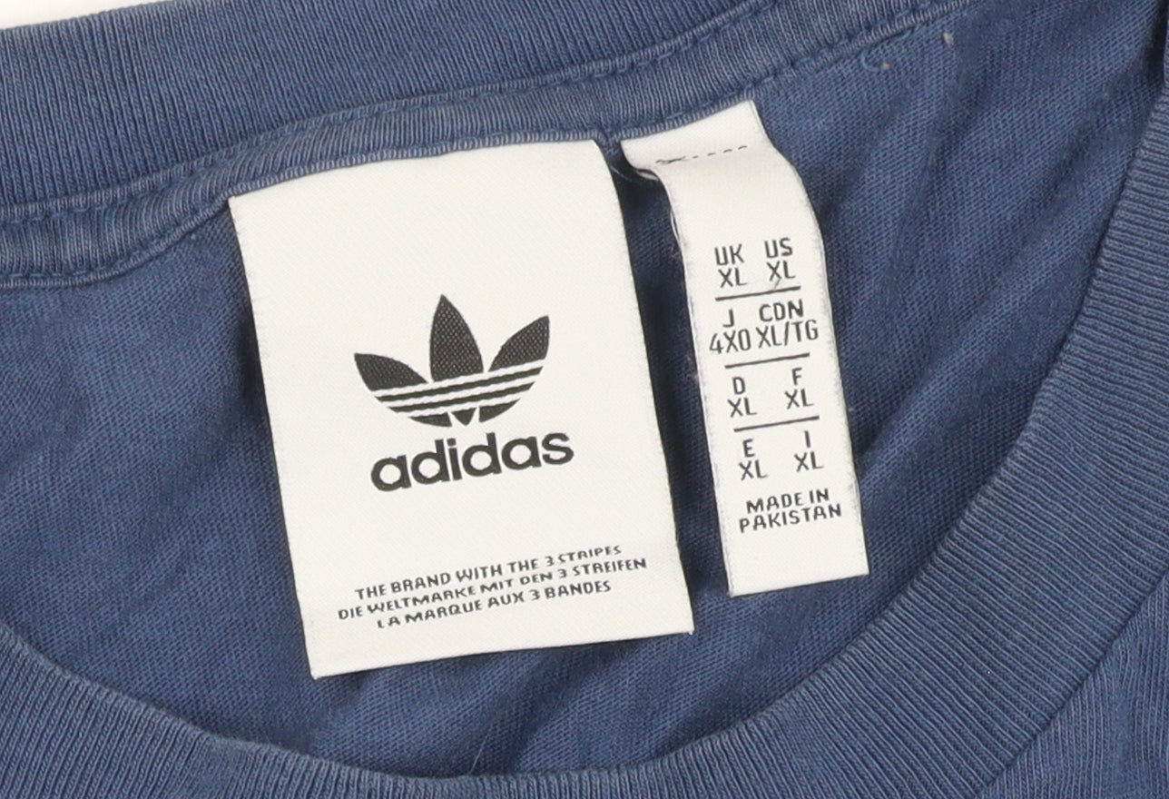 Adidas Men's Blue XL Short Sleeve T-Shirt