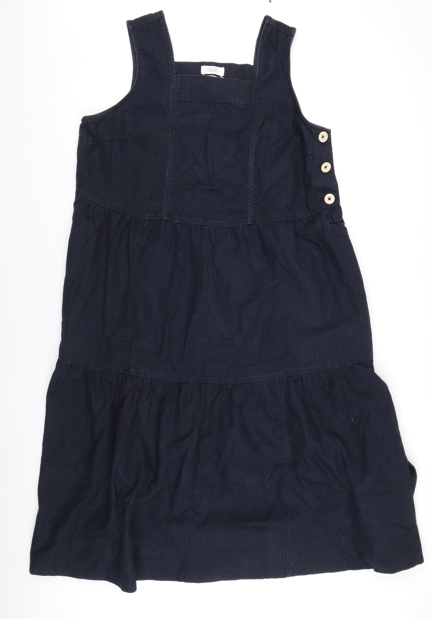 Toast Women's Black Pinafore Dress Size 12