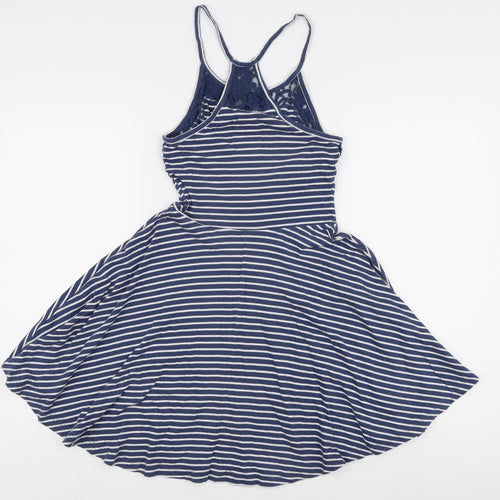 Superdry Women's Blue Striped A-Line Dress XS