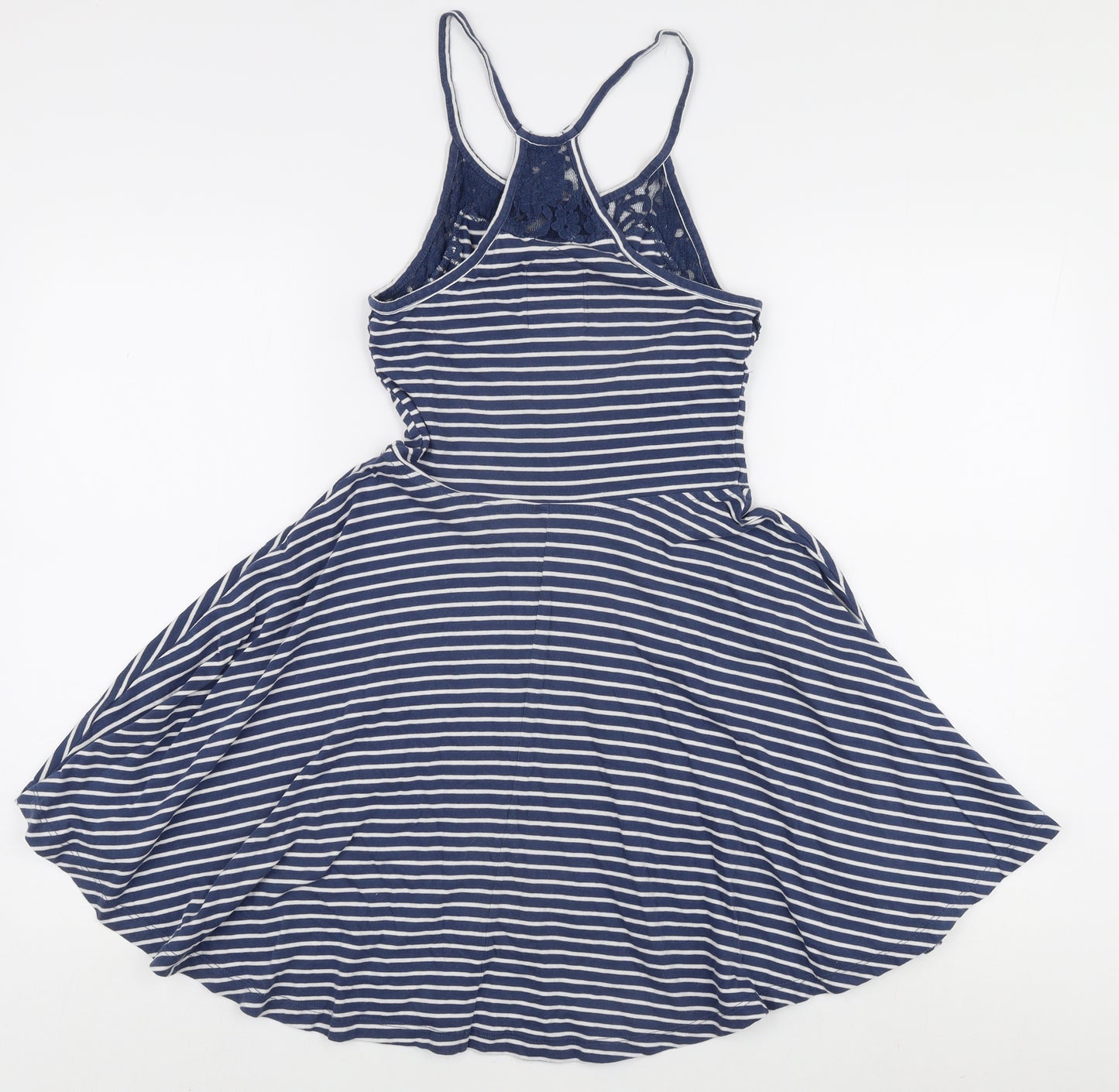Superdry Women's Blue Striped A-Line Dress XS