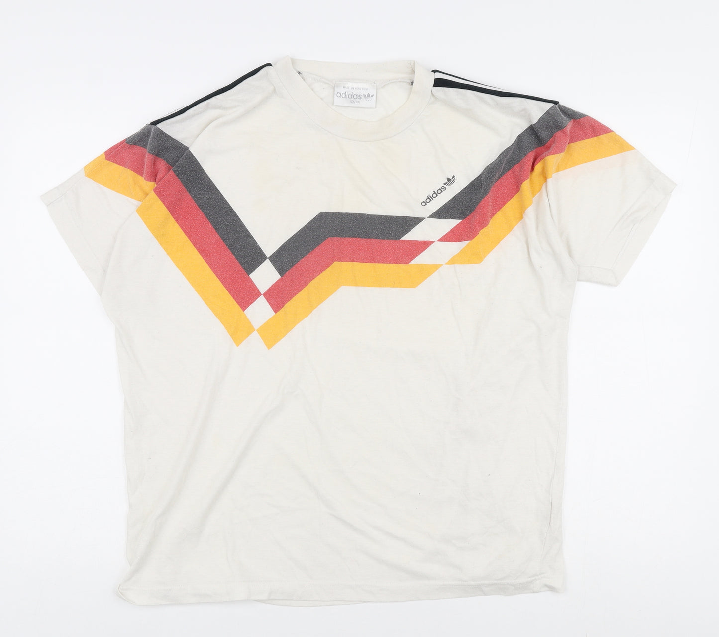Adidas Men's Retro Multicoloured Graphic T-Shirt UK 14
