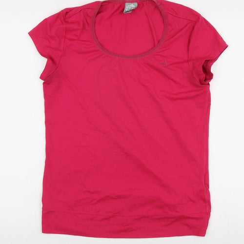 Adidas Pink Women's T-Shirt, Size 14, Round Neck Basic