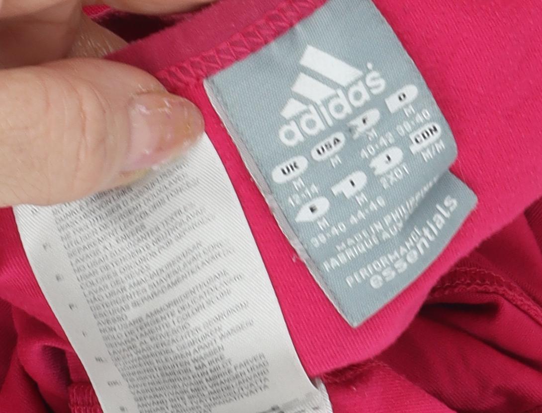 Adidas Pink Women's T-Shirt, Size 14, Round Neck Basic