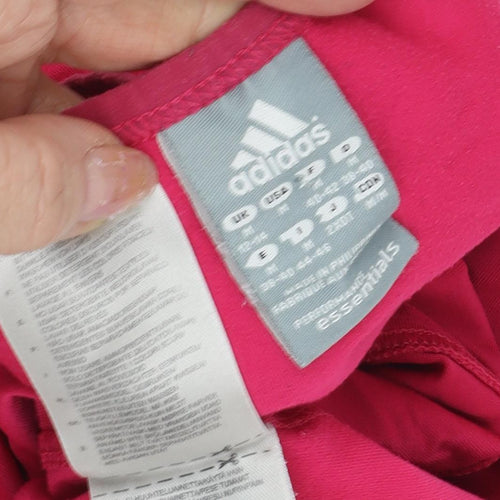 Adidas Pink Women's T-Shirt, Size 14, Round Neck Basic