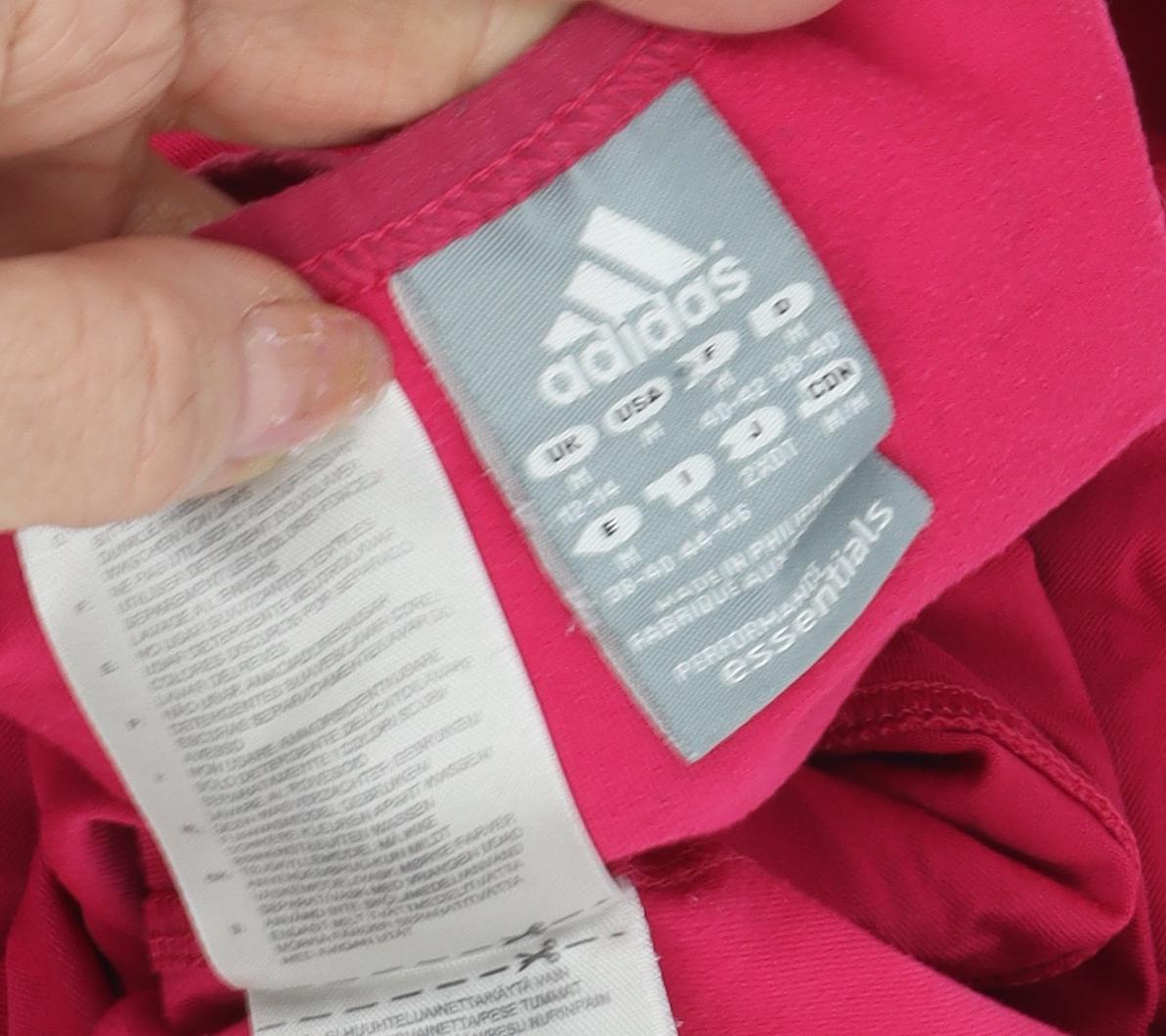 Adidas Pink Women's T-Shirt, Size 14, Round Neck Basic