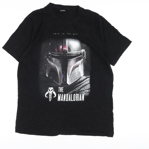 Star Wars Black Mandalorian T-Shirt, Men's Large
