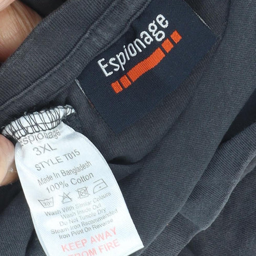 Espionage Men's Black 3XL Crew Neck Short Sleeve T-Shirt