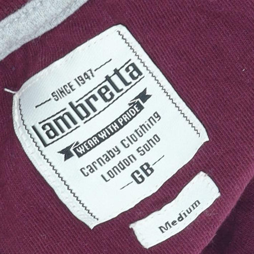 Lambretta Men's Red Graphic Print T-Shirt, Medium