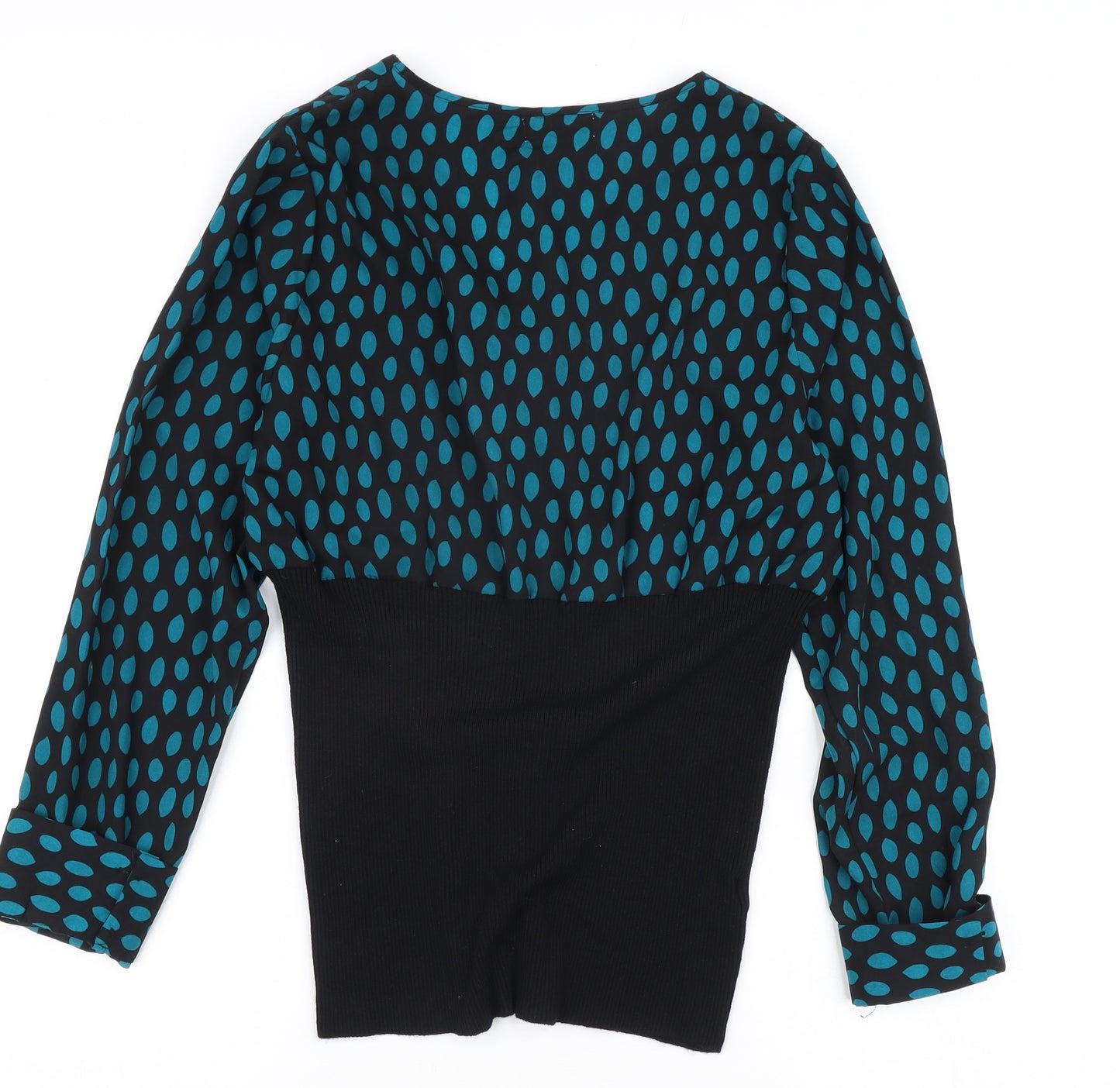 Next Women's Black Geometric Blouse, Size 14, Viscose Blend