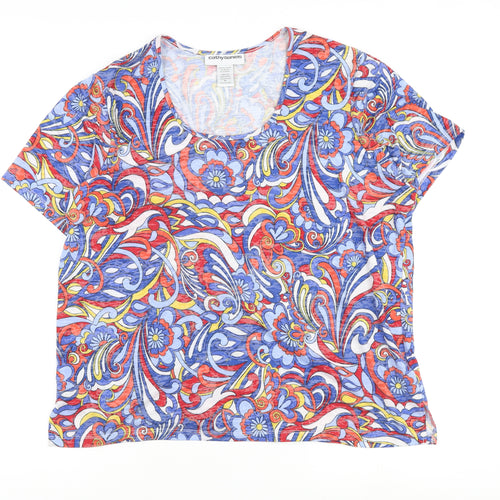 Cathy Daniels Women's Floral T-Shirt, XL, Multicoloured, Casual