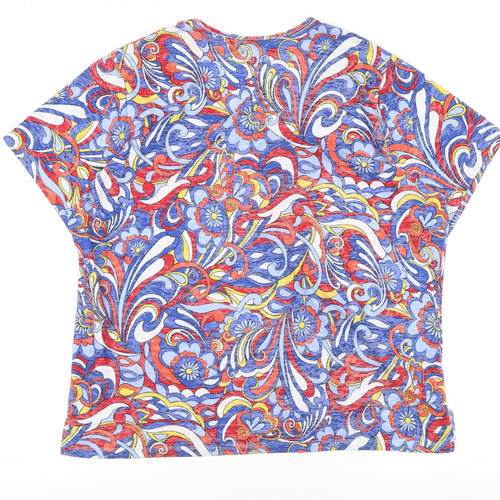 Cathy Daniels Women's Floral T-Shirt, XL, Multicoloured, Casual