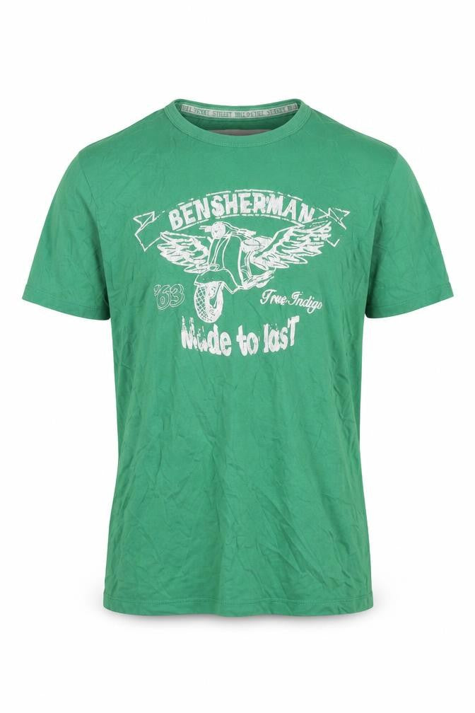 Ben Sherman Men's Green T-shirt, Size Medium.