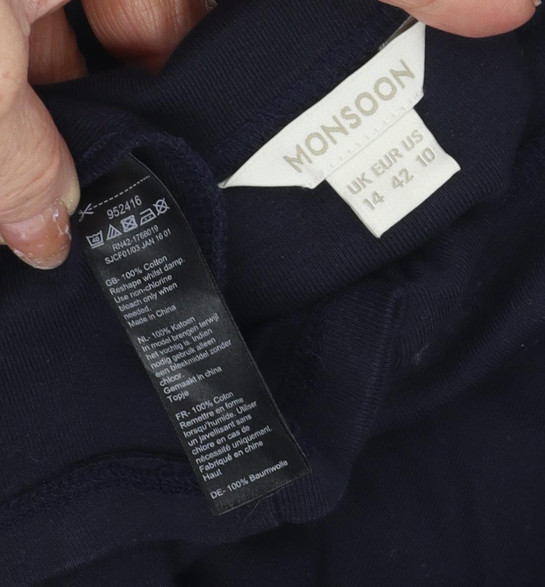 Monsoon Women’s Black Off-Shoulder Blouse Size 14