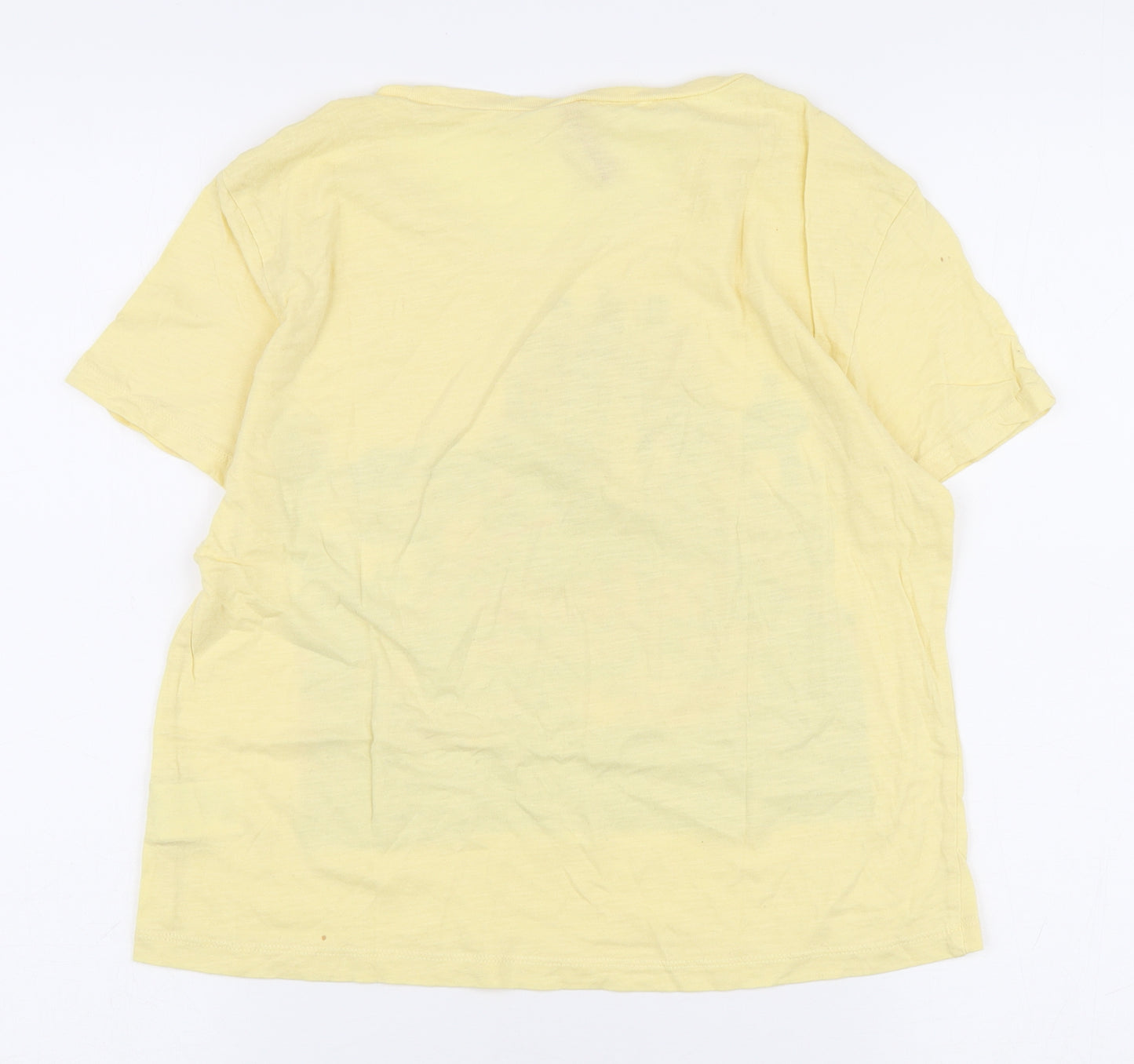 The Beatles Women's Yellow Graphic T-Shirt, Size 8, Round Neck