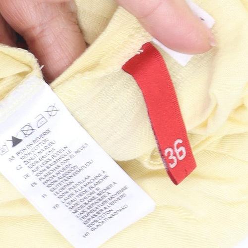 The Beatles Women's Yellow Graphic T-Shirt, Size 8, Round Neck