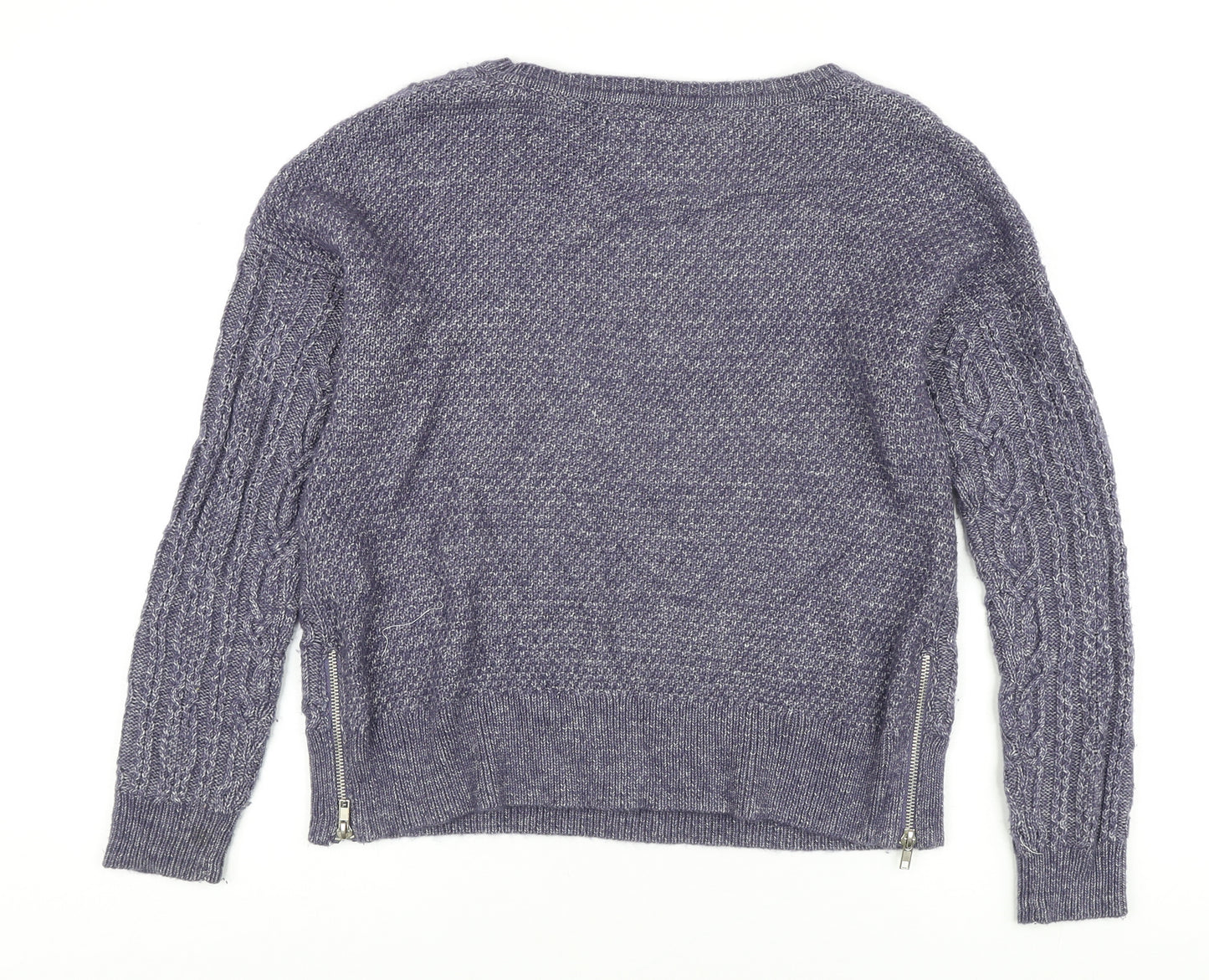 Superdry Women's Grey Cable-Knit Jumper, Size S, Casual