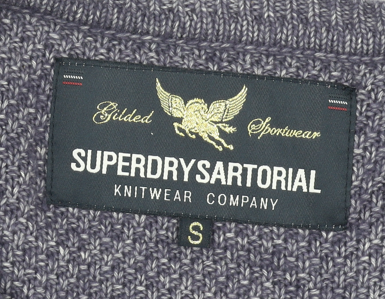 Superdry Women's Grey Cable-Knit Jumper, Size S, Casual