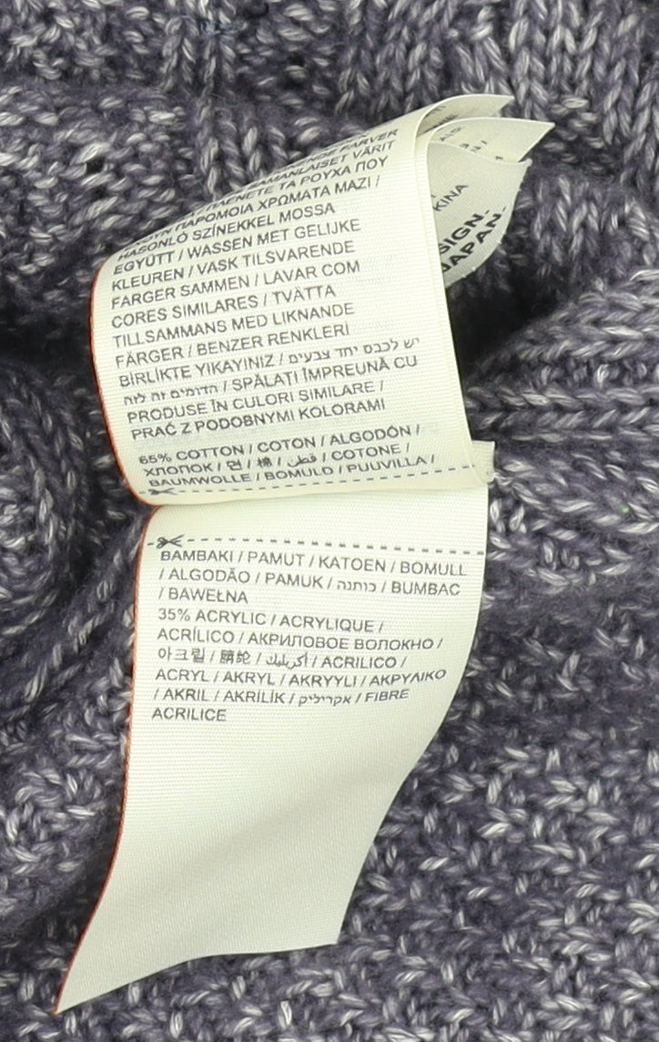 Superdry Women's Grey Cable-Knit Jumper, Size S, Casual