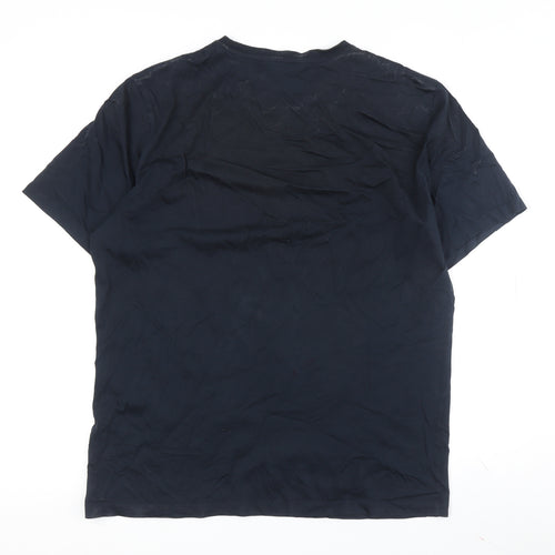 Marks and Spencer Men's Blue Crew Neck T-Shirt M